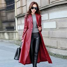 Leather Woman Overcoat